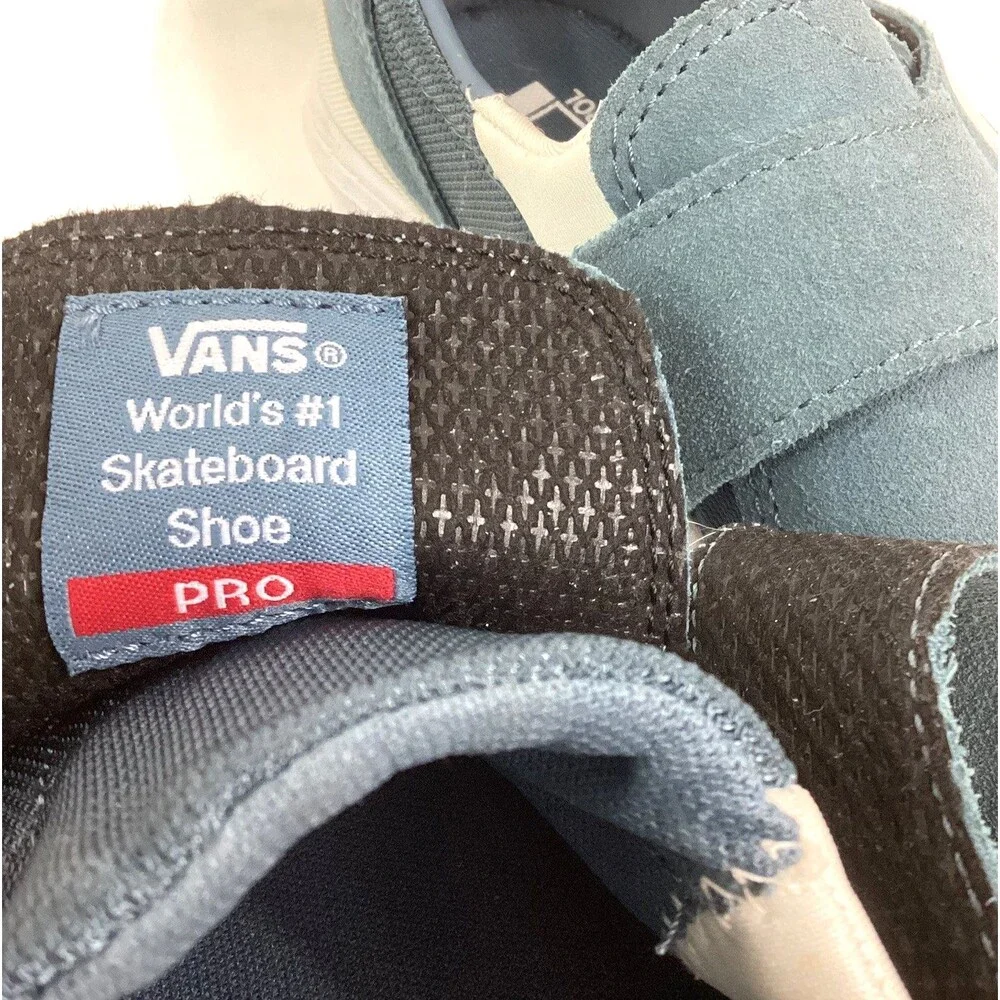 Vans Wafflecontrol Pro - Men's Sz 7.5 - Slate Blue Suede - Strap Low Skate Shoes